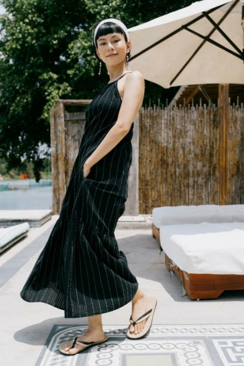 Đầm sơ mi nữ kẻ sọc dáng suông Vintage, Váy sơ mi Maxi dài tay kèm đai thời  trang học sinh công sở Style Hàn Quốc V.8442 | Lazada.vn