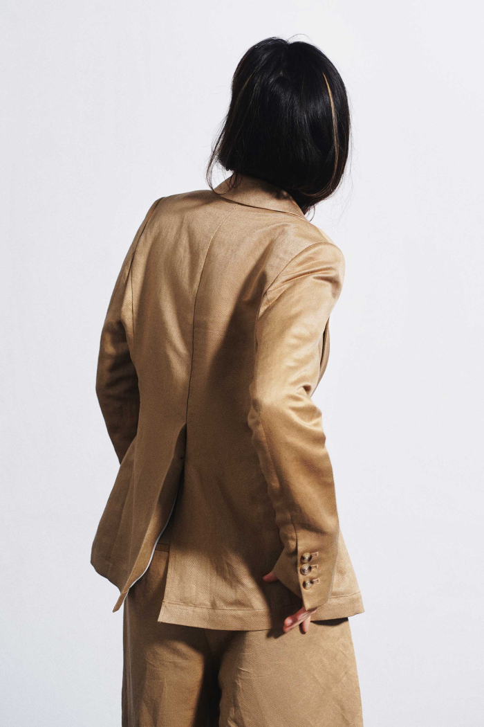 Áo khoác blazer nữ dài tay túi chéo eo LiLi  áo vest nữ cao cấp phong