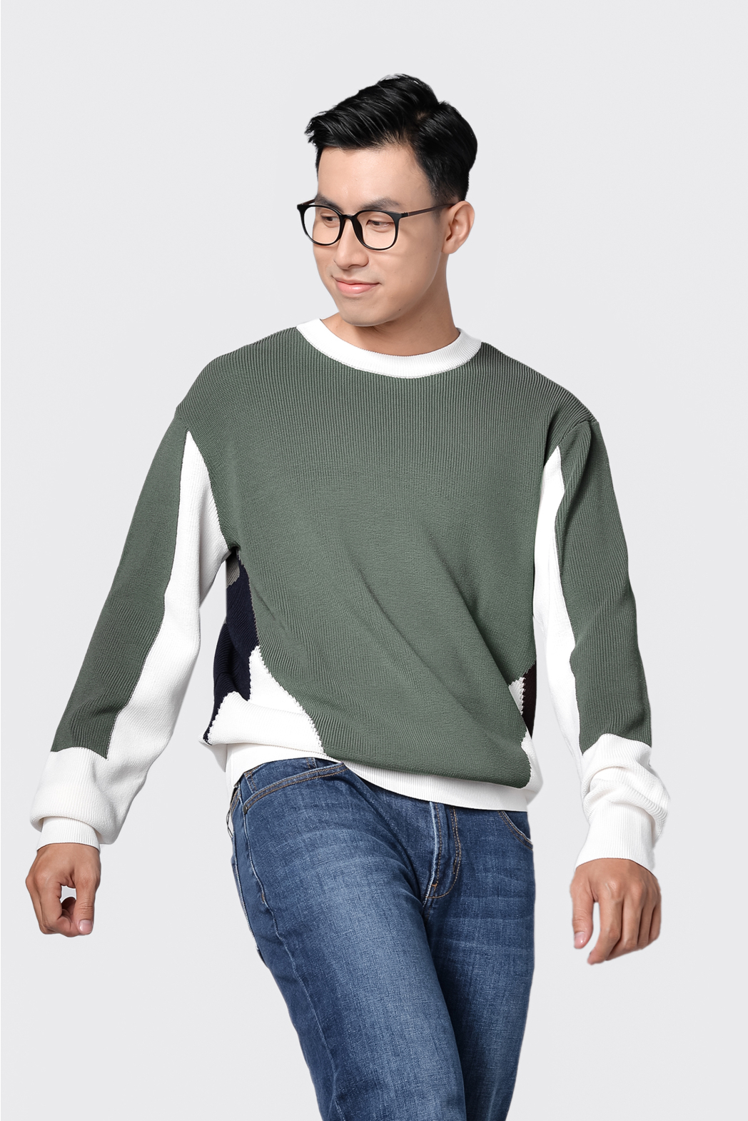 Áo len phối màu REGULAR form – 10F20KNI003