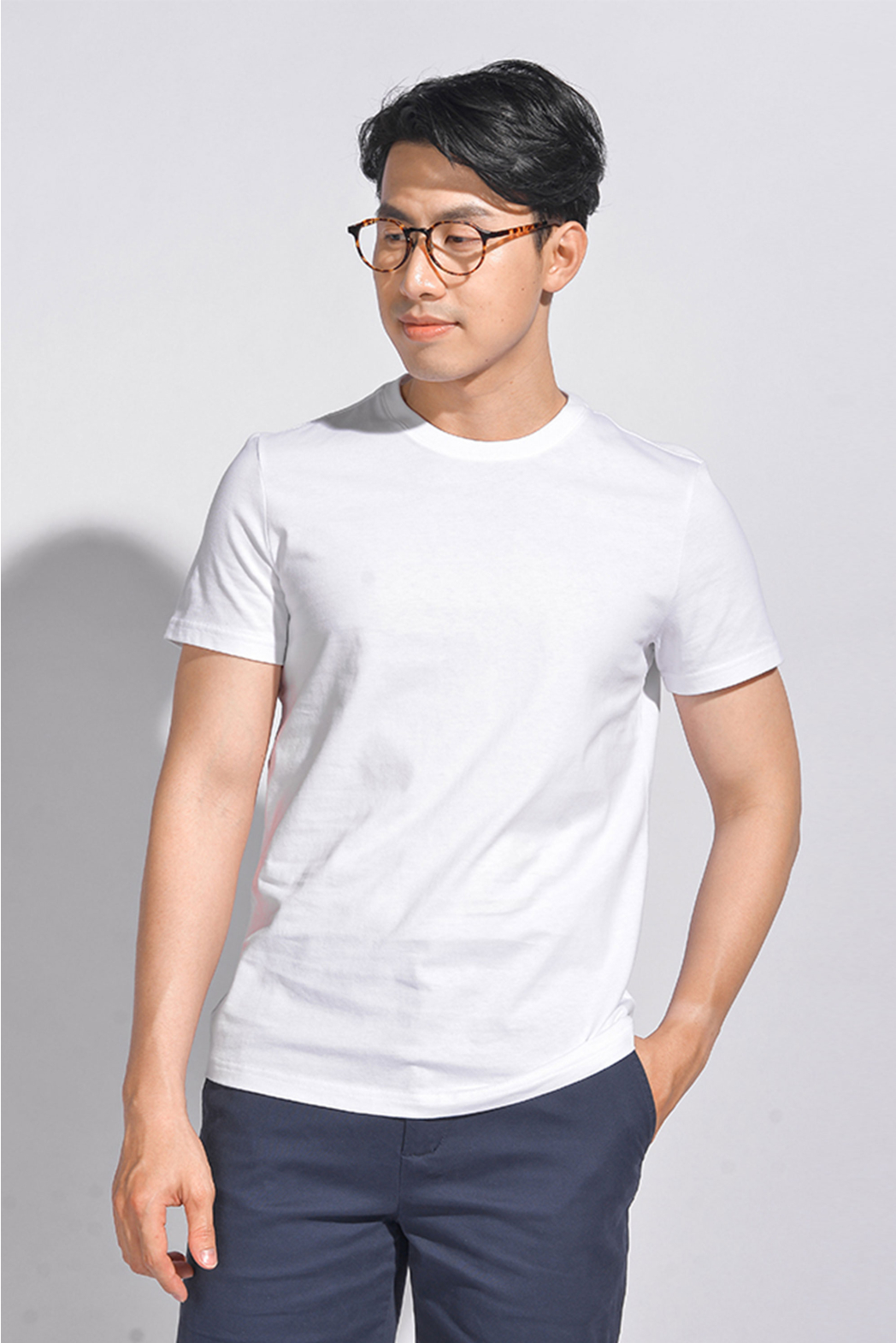 Áo thun tay ngắn solid Cotton FITTED form – 10S20TSH037