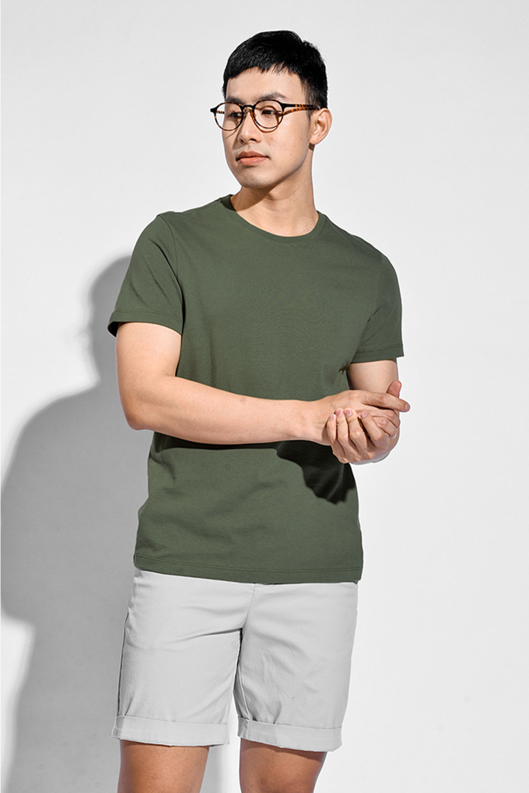 Áo thun tay ngắn Solid Cotton FITTED form – 10S20TSH042