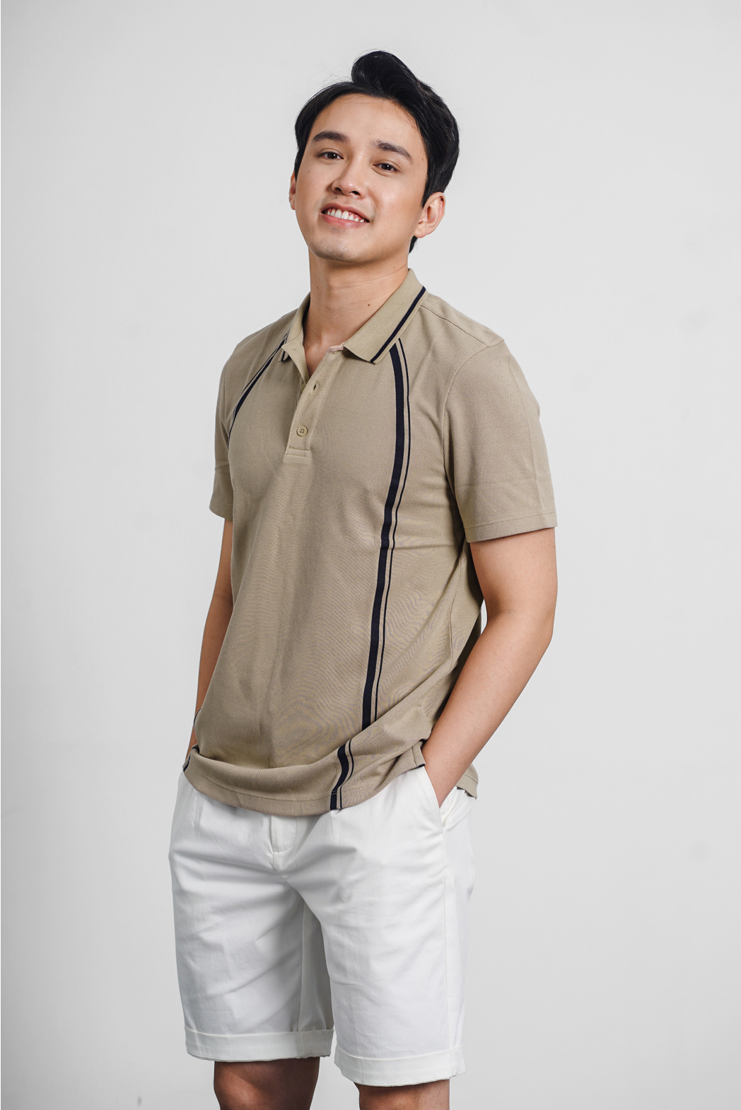 Áo Polo in sọc Fitted form – 10S21POL029
