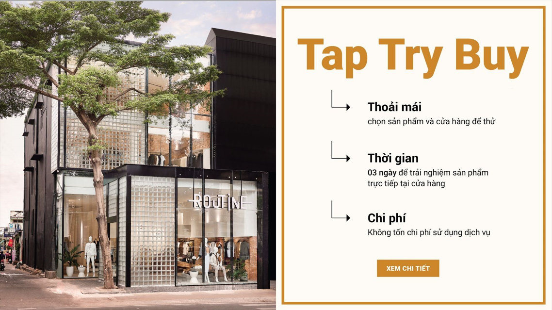 tính năng tap try buy tại routine