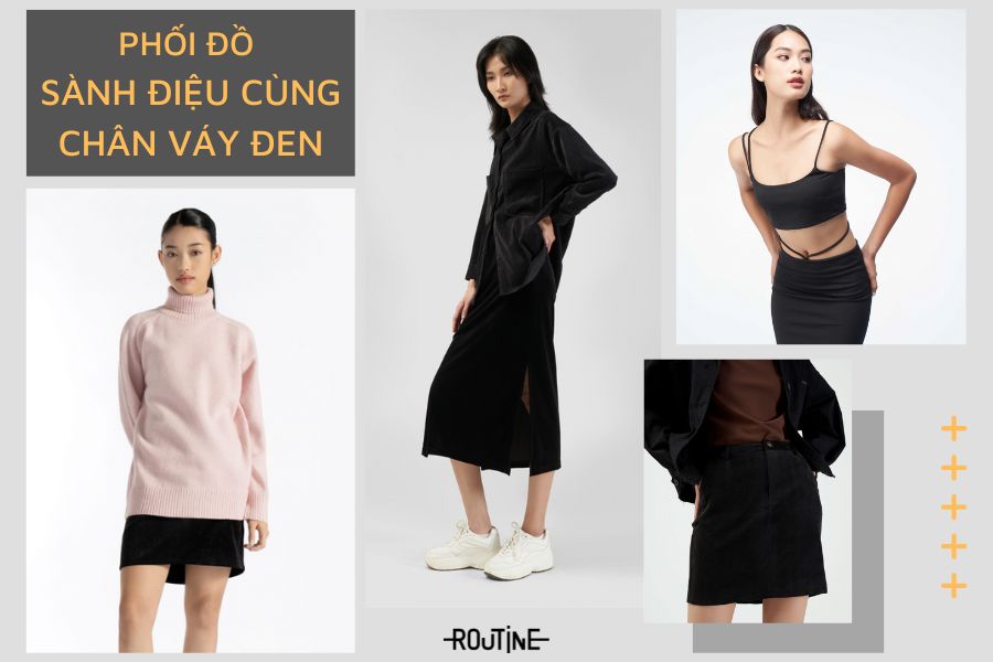 Chân váy đen phối với áo gì là chuẩn và thời trang nhất  Danangsale