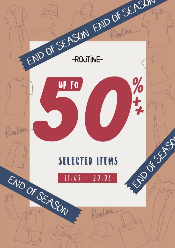 END OF SEASON - Chương trình khuyến mãi Sale up to 50% quần áo thời trang nam nữ