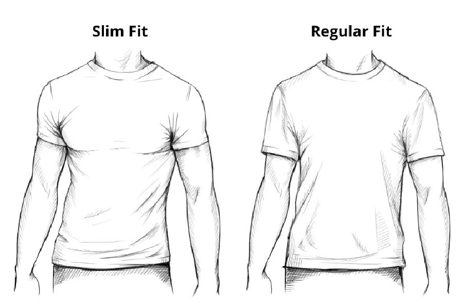 So sánh sự khác biệt giữa from Regular Fit và Slim Fit